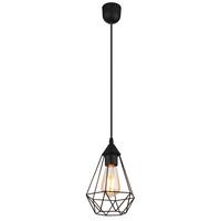 Hängeleuchte Zachary Schwarz max. 60 Watt - Schwarz, Design, Metall (17/120cm) - Globo