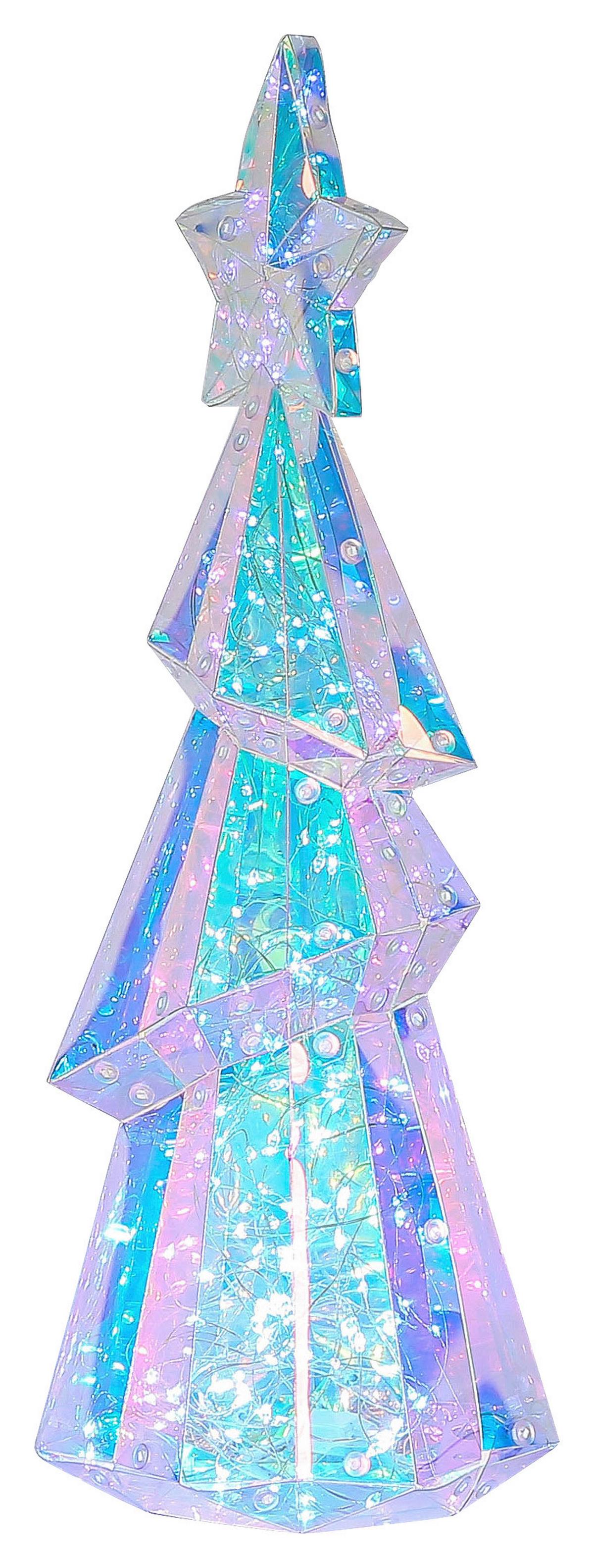 LED-Dekoleuchte Baumi Weiß/Transparent max. 6 Watt - Transparent/Weiß, MODERN, Kunststoff (44/17/17cm) - Mömax