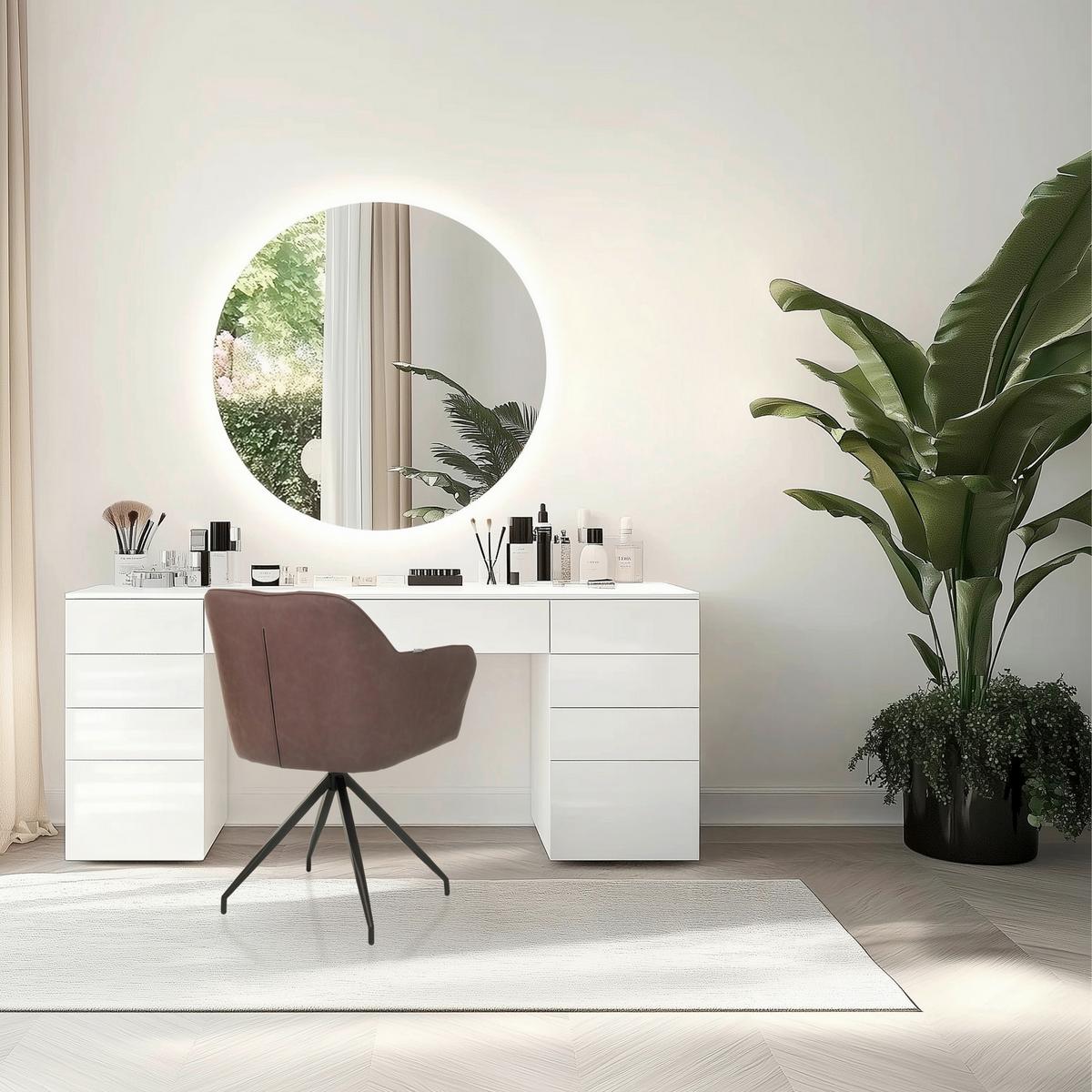 Naslanjač Elverum Spu, Temno Rjava - črna/temno rjava, Moderno, kovina/usnje (61/90/56cm) - MID.YOU