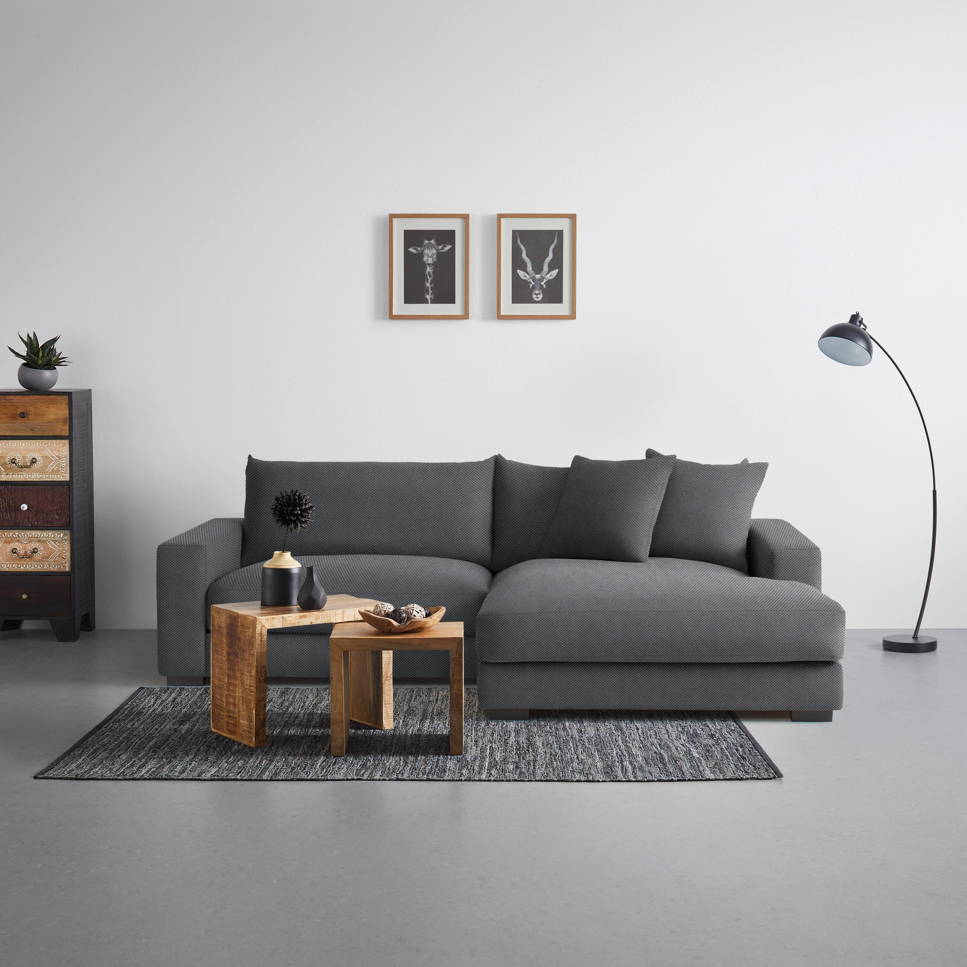 Ecksofa Pedro Grau - Grau, MODERN, Textil (265/83/180cm) - Mömax