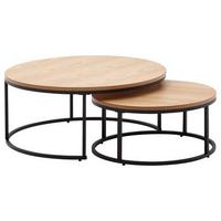 SATZTISCH WL6.507 - Schwarz/Braun, MODERN, Holzwerkstoff/Metall (80/80/36cm) - MID.YOU