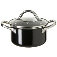 Főzőedény Átm.: Kb. 16cm Classic - fekete/ezüstszínű, Konventionell, Üveg/fém (16/9,5cm) - Modern Living