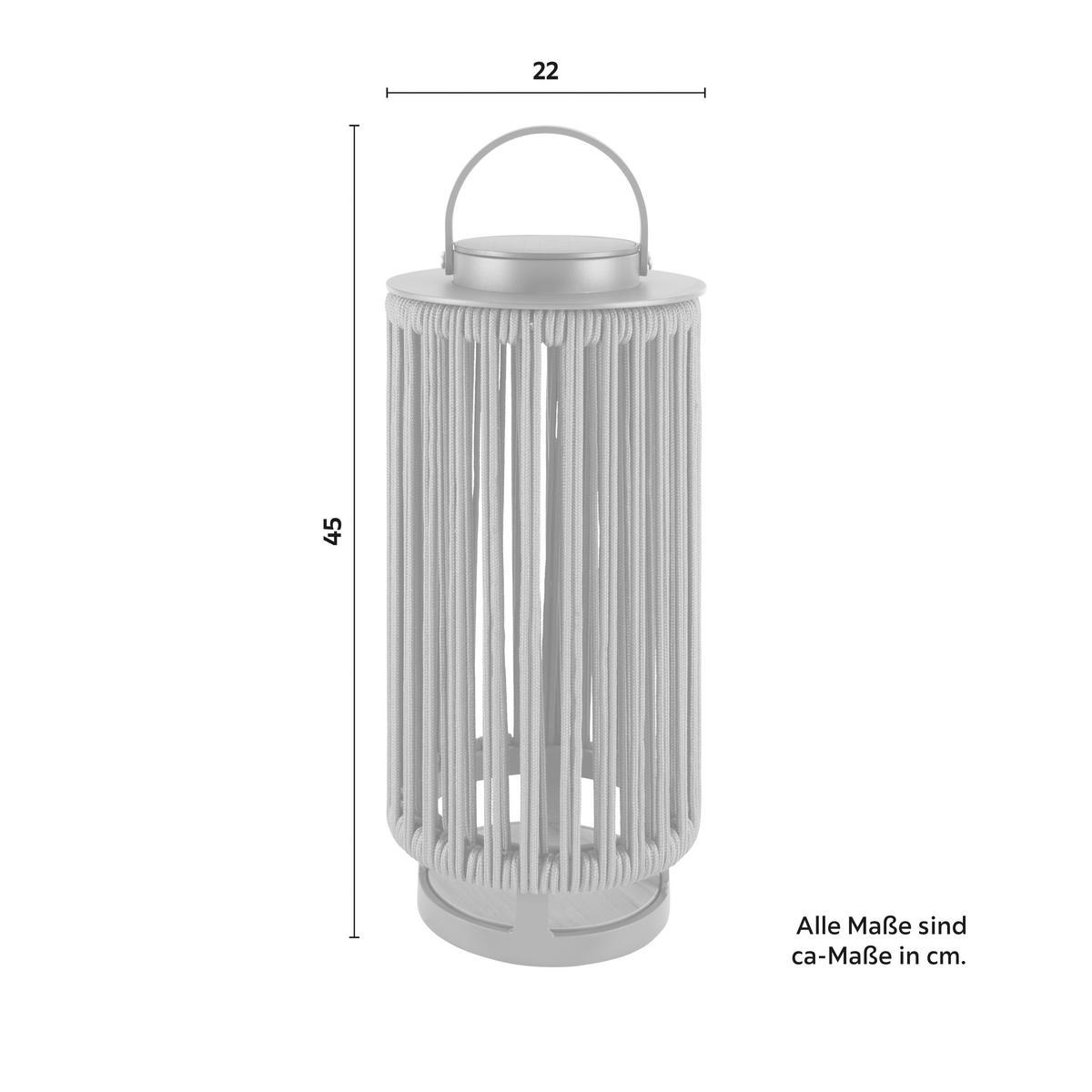 Solarleuchte Madonna Grün Solar Schnurgeflecht - Grün, MODERN, Textil/Metall (22/45/22cm) - Bessagi Garden