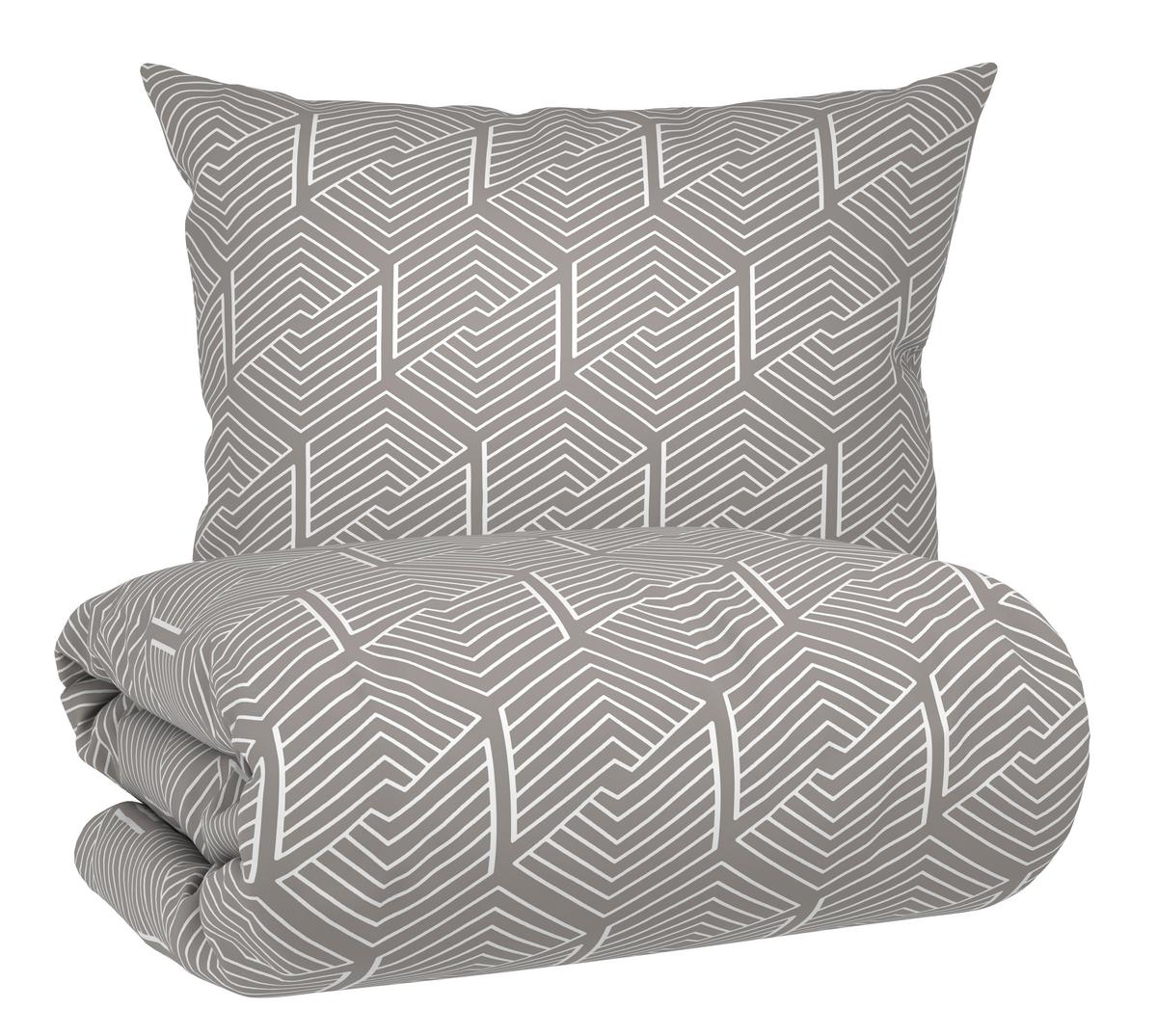 Bettwäsche Kai Hellgrau ca. 140x200cm - Hellgrau, KONVENTIONELL, Textil (140/200cm) - Mömax