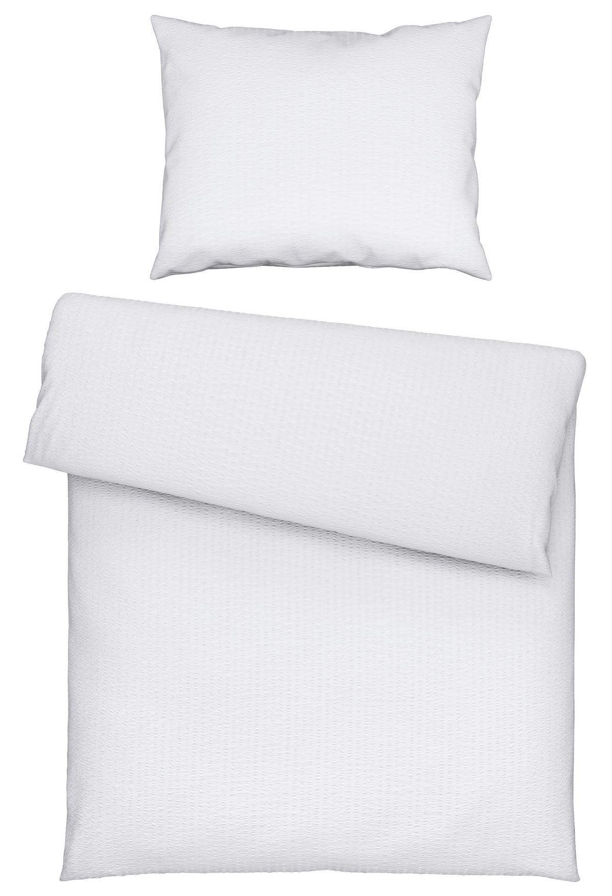 LINGE DE LIT GISELA - blanc, textile (160/210cm) - Modern Living