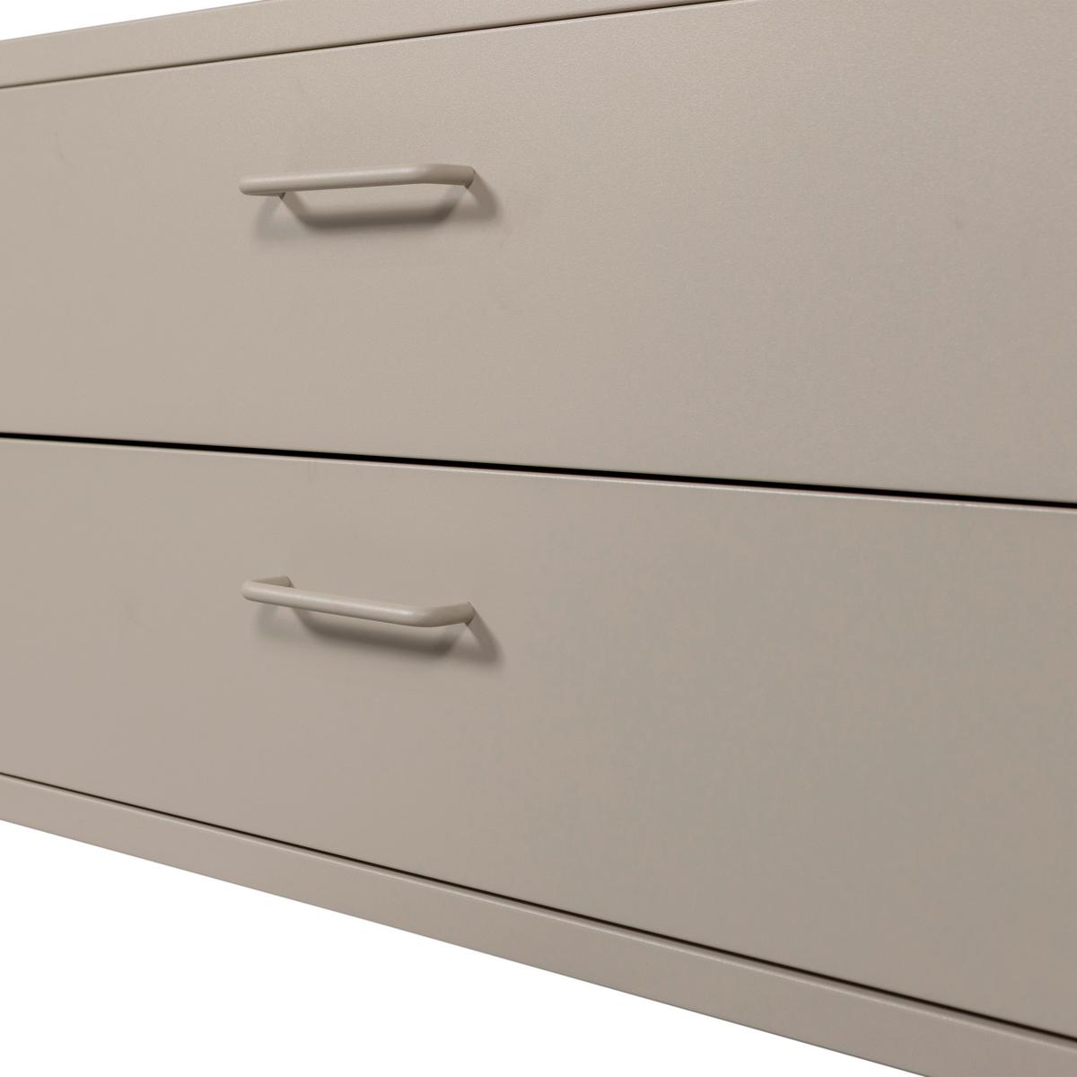 OFFENER KLEIDERSCHRANK Ferris Sandfarben B: 100cm - Sandfarben, Basics, Metall (100/185/54cm) - MID.YOU