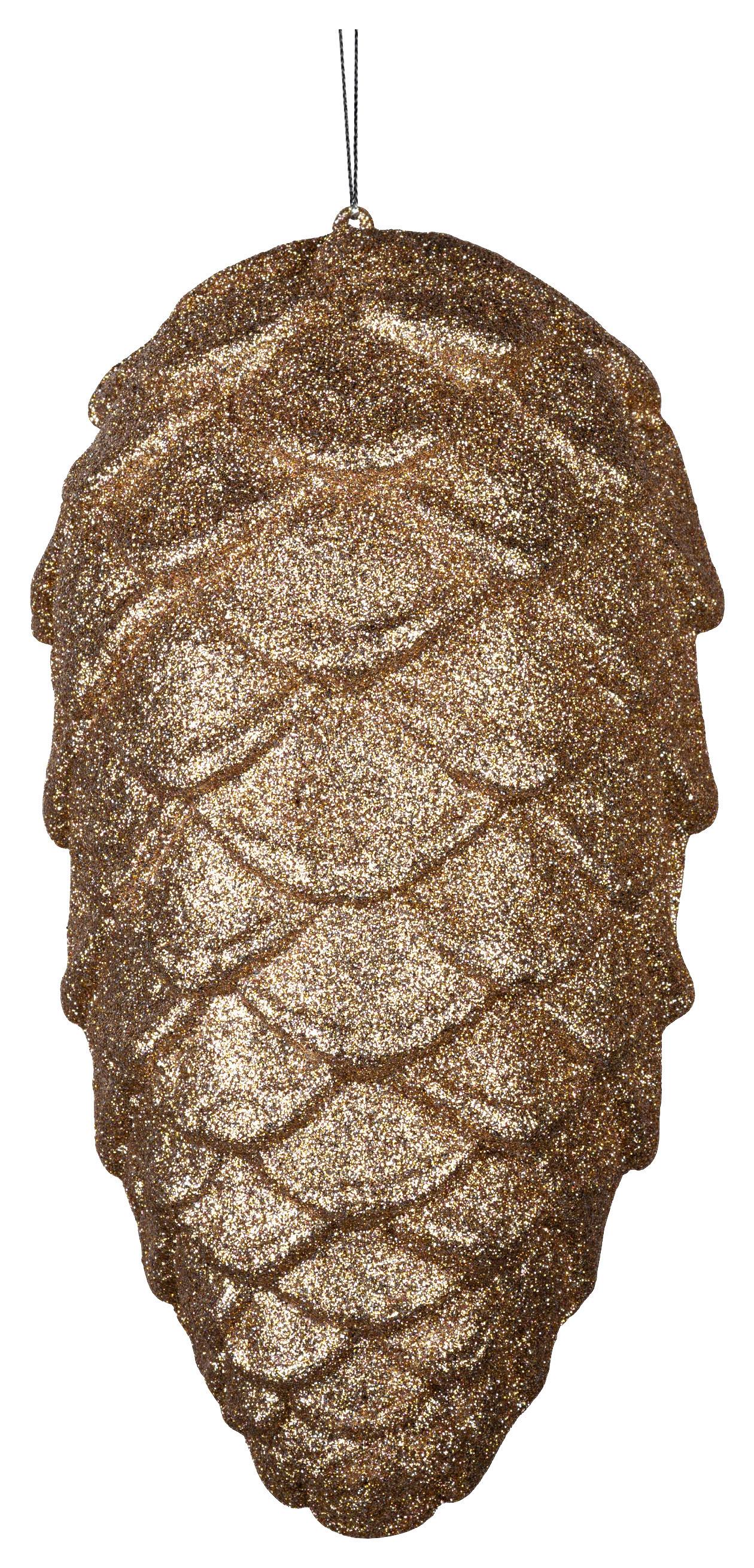 Dekohänger Zapfen I Goldfarben - Goldfarben, MODERN, Kunststoff (25cm) - Modern Living