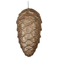 Dekohänger Zapfen I Goldfarben - Goldfarben, MODERN, Kunststoff (25cm) - Modern Living