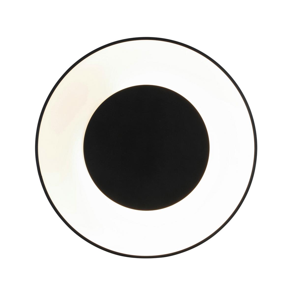LED-Deckenleuchte Jumpo Schwarz/Weiß max. 48 Watt - Weiss/Schwarz, Modern, Kunststoff/Metall (70/7cm) - Mömax