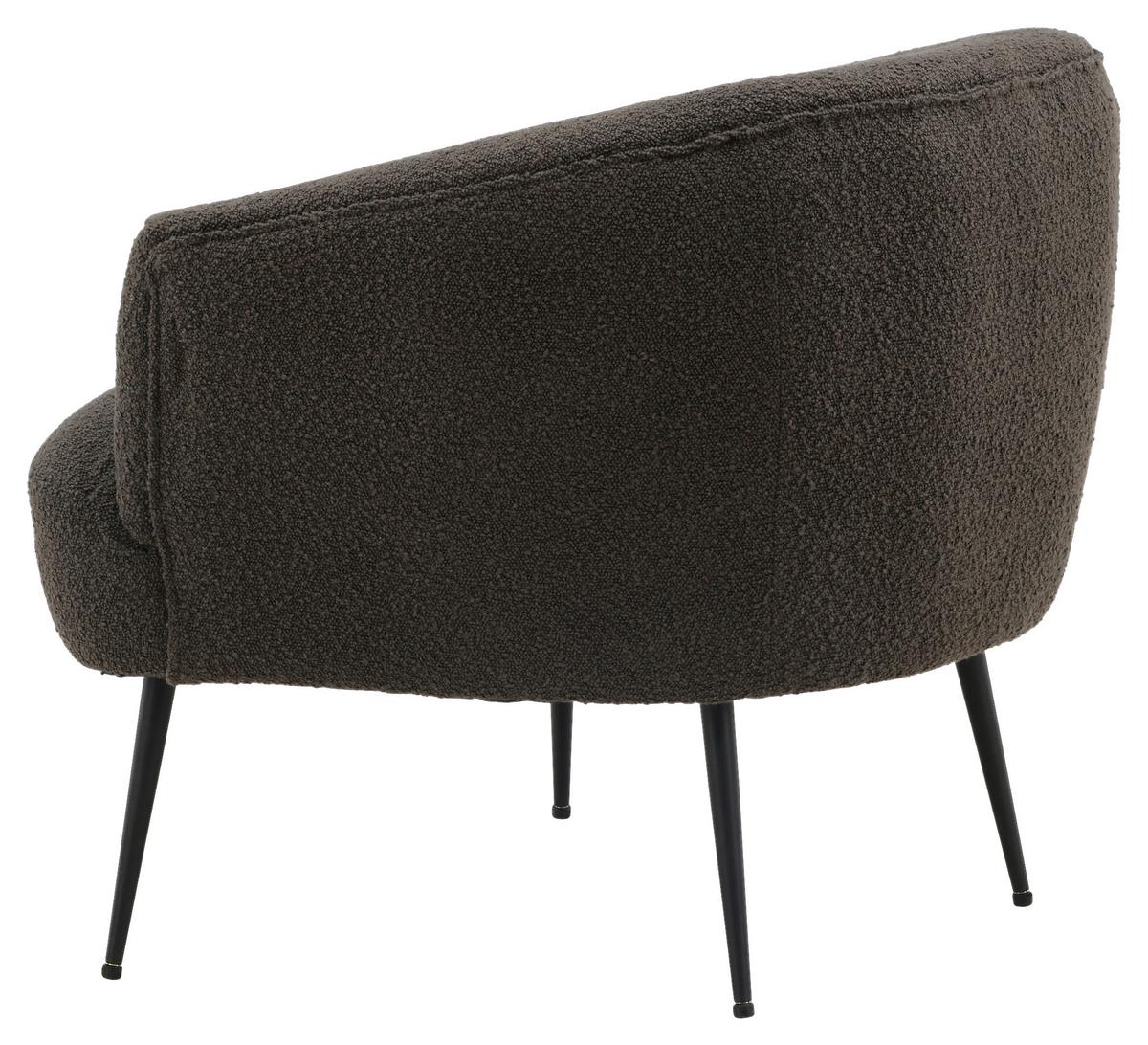 SESSEL DERRY - Schwarz, Design, Textil/Metall (70/68,5/79cm) - Livetastic