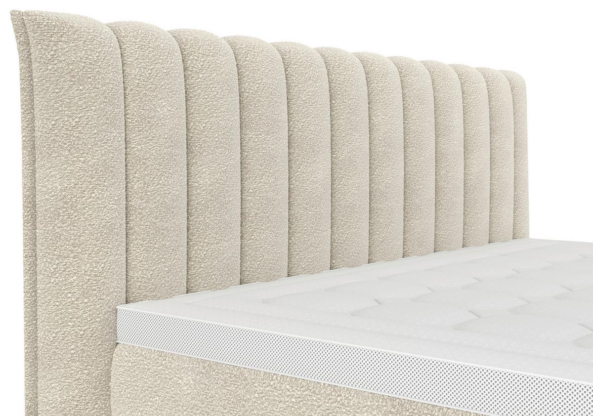 Boxspringbett Lina Beige ca. 160x200cm - Beige, KONVENTIONELL, Holz/Holzwerkstoff (160/200cm) - Premium Living