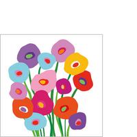 Cocktailserviette Linda Multicolor ca. 25x25cm - Multicolor, KONVENTIONELL, Papier (25cm)