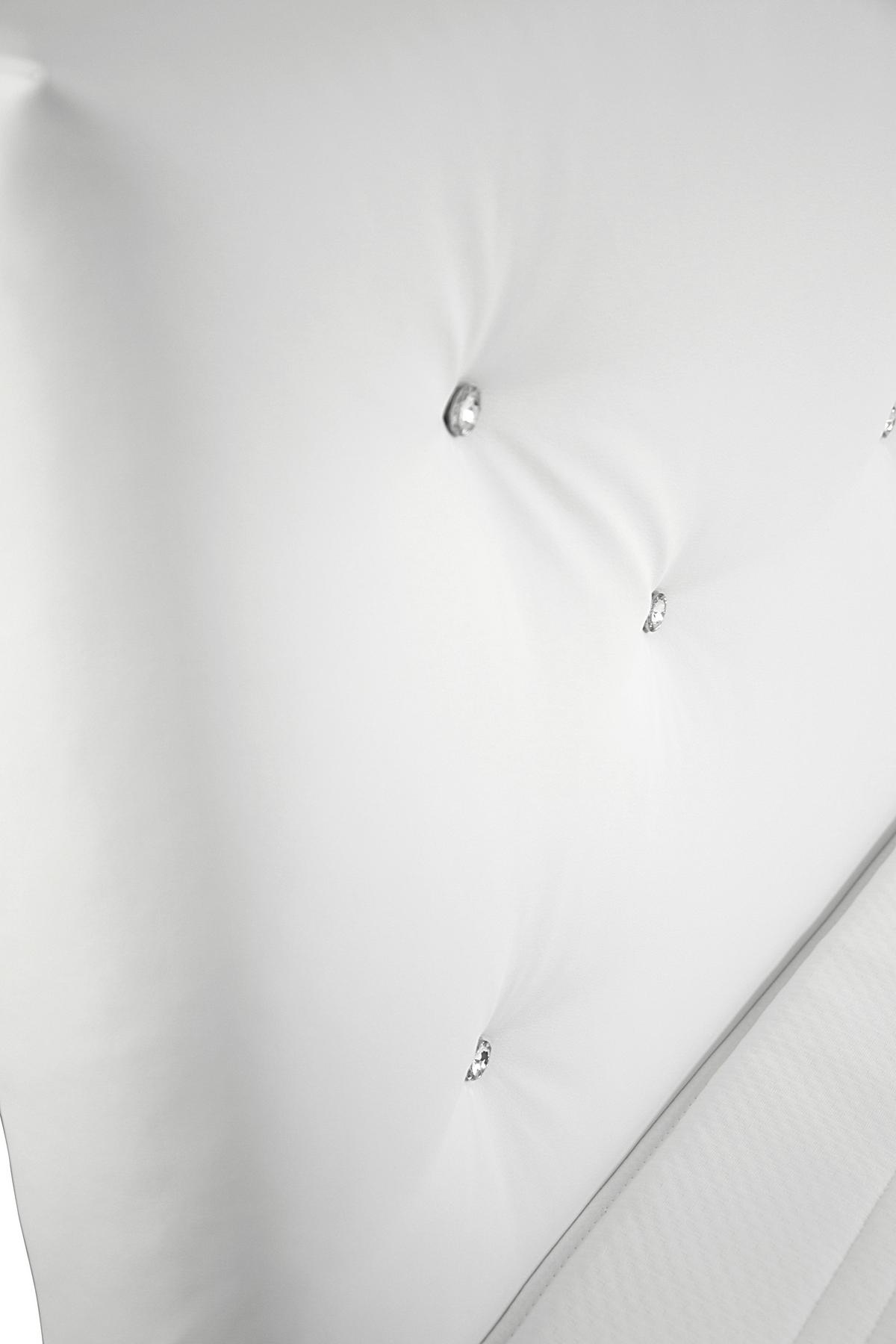 Boxspring Krevet Luminosa - bijela/crna, Moderno, tekstil/plastika (180/200cm)