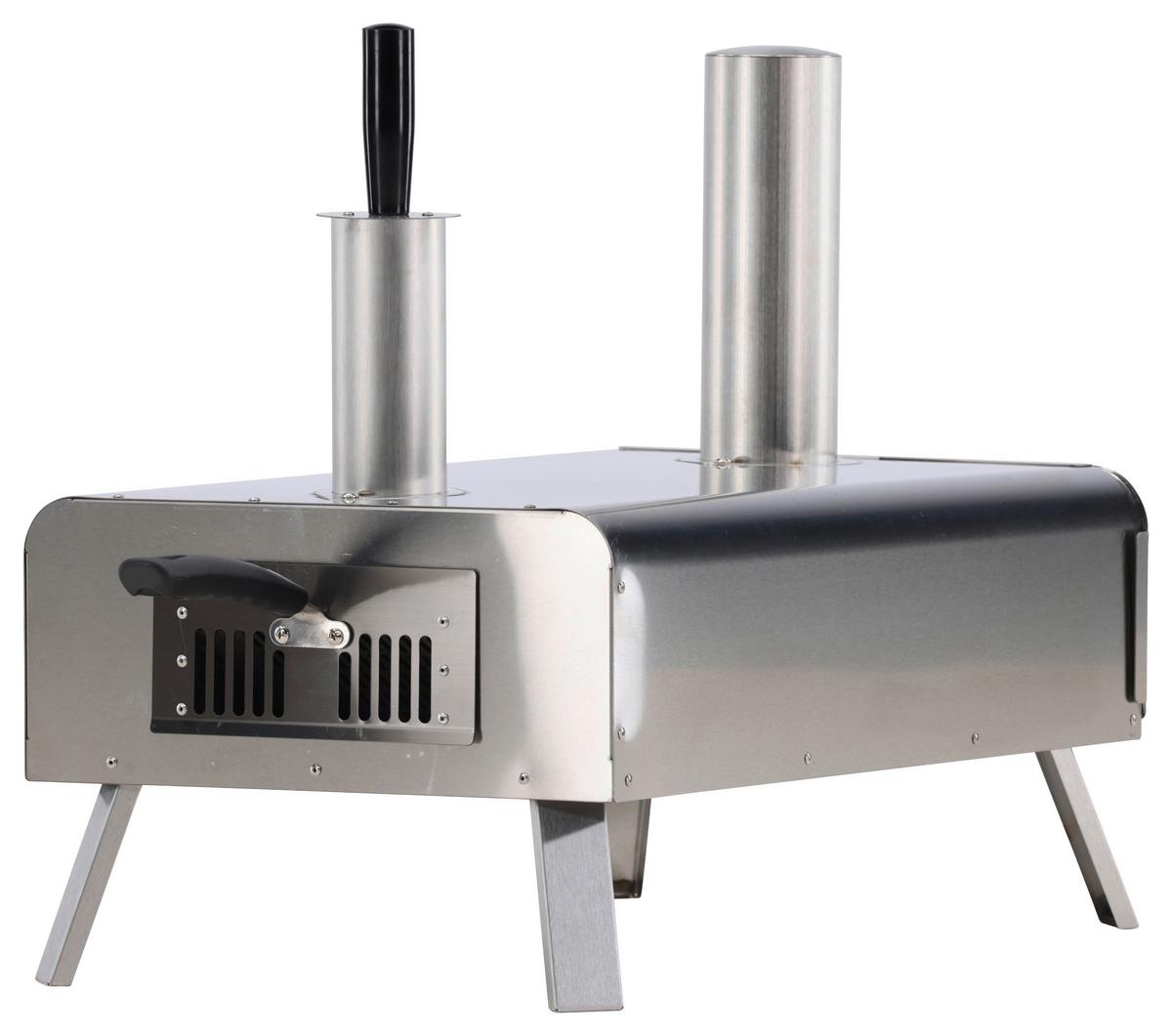 Pizzaofen Digos ca. 85,8x49,9x37 cm Silber - Silberfarben, KONVENTIONELL, Metall (85.8/49.9/37cm) - Gardenson