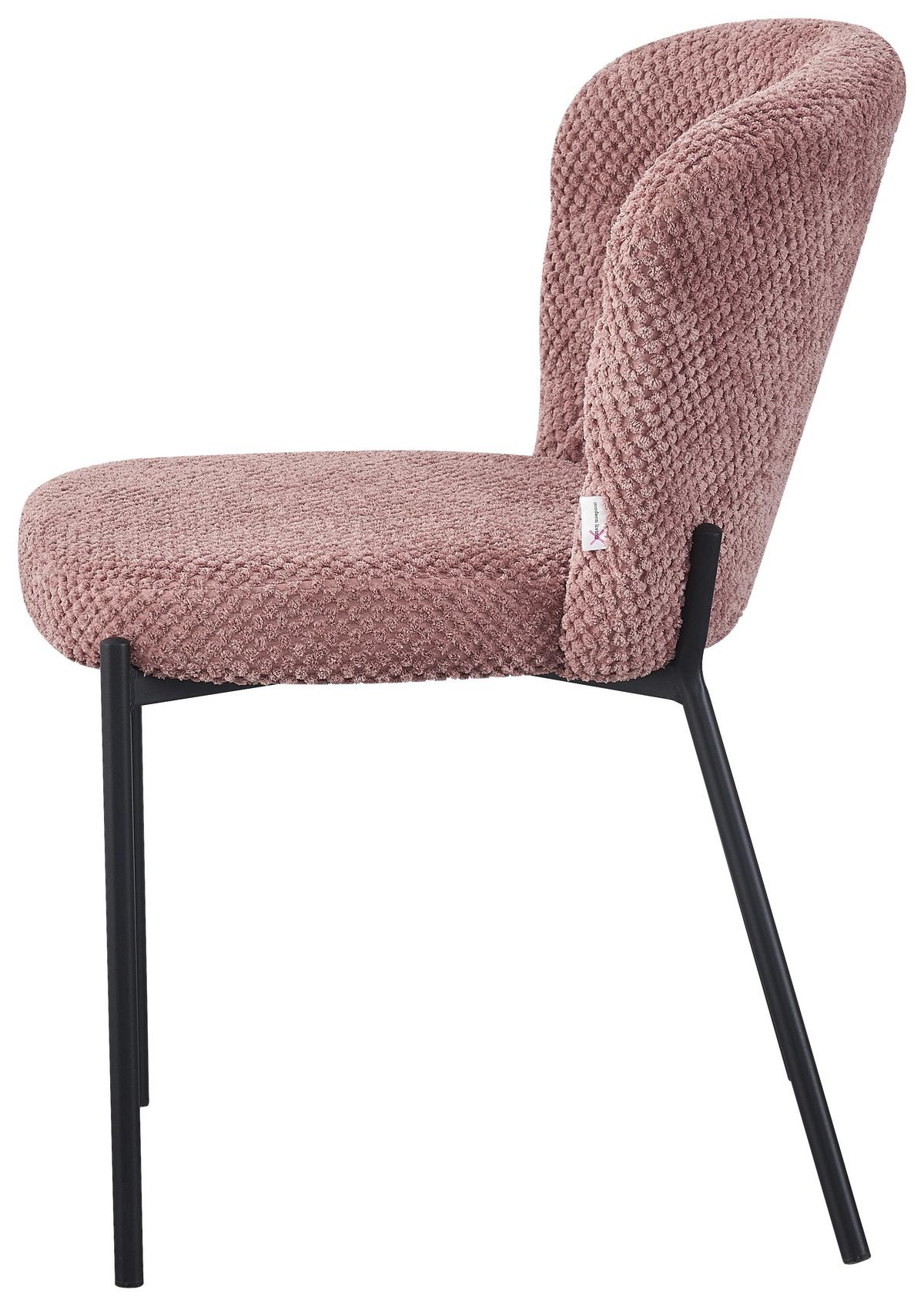 Chaise Emily Rosa - Pink/Schwarz, Lifestyle, Holz/Textil (55/79/59cm) - Mömax