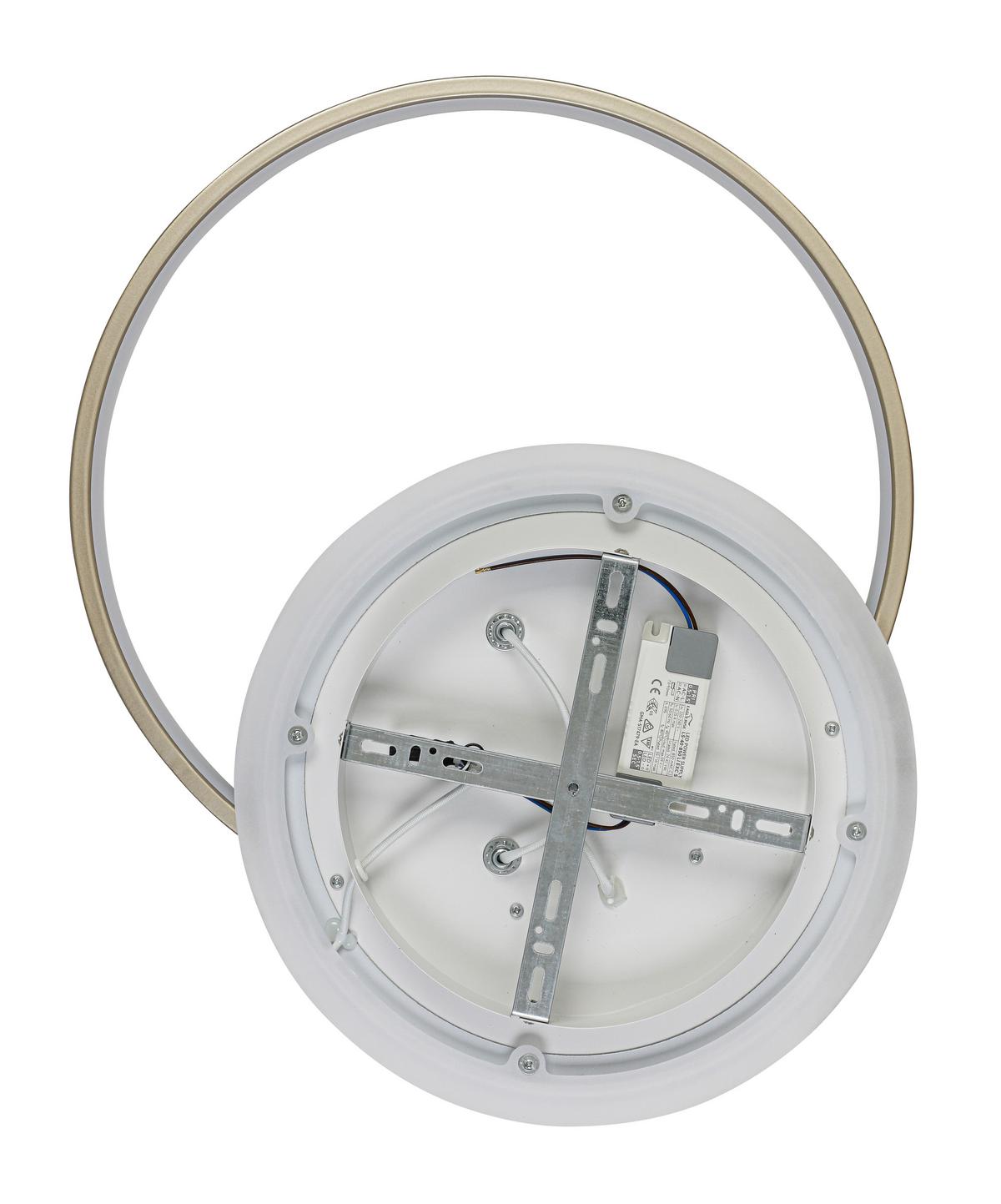 LAMPA SUFITOWA LED TRAVARA *SBN* - kolor piaskowy/szampanowy, Design, kamień/tworzywo sztuczne (54,5/43/8cm) - Novel