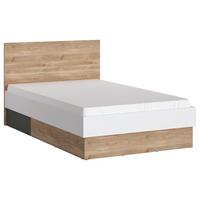 Krevet Twenty - bijela/boje grafita, Moderno, drvni materijal/plastika (120/200cm) - Modern Living