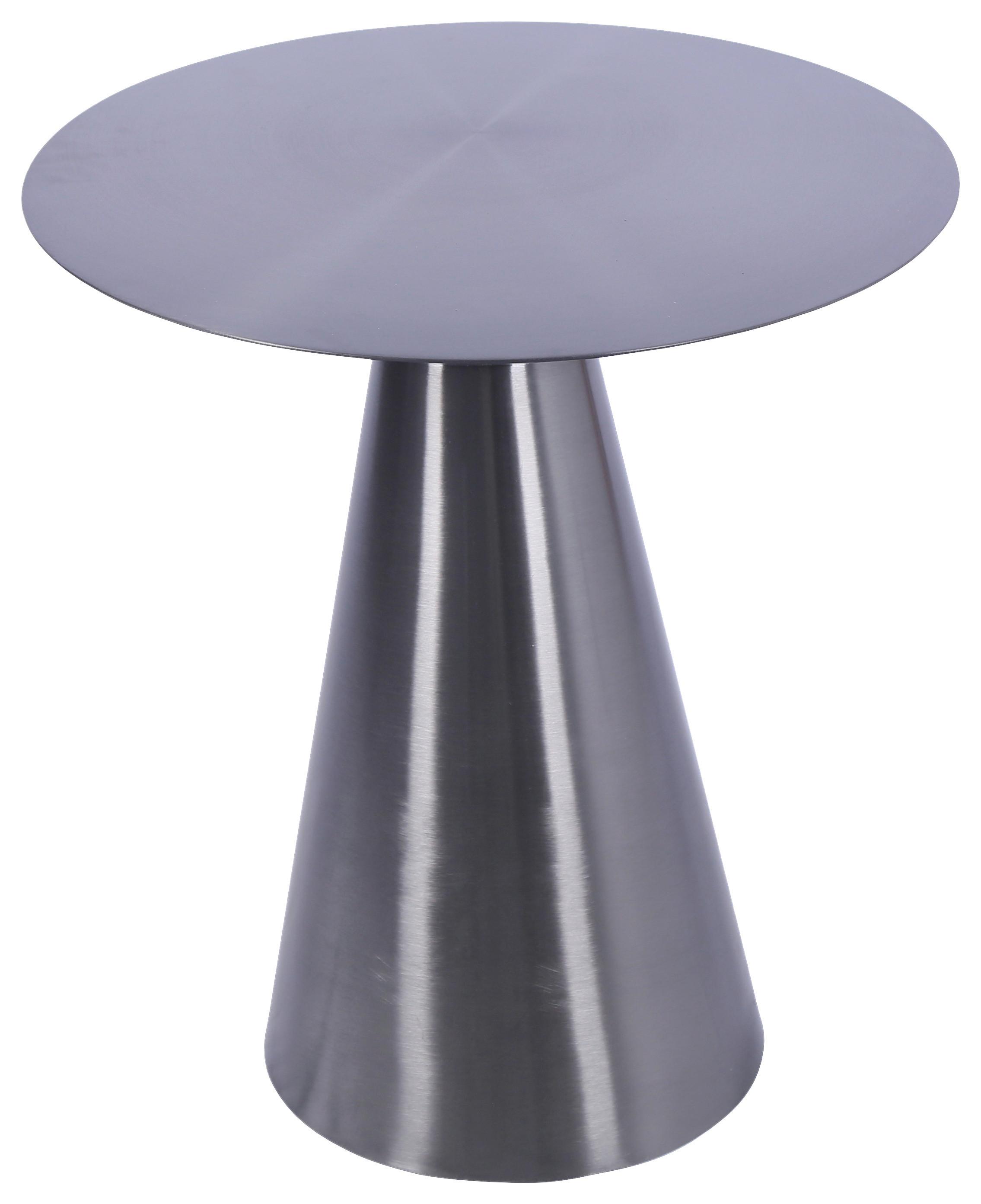 Masă auxiliară KACY -TREND- - negru cromat, Romantik / Landhaus, metal (50/54.5/50cm) - Premium Living