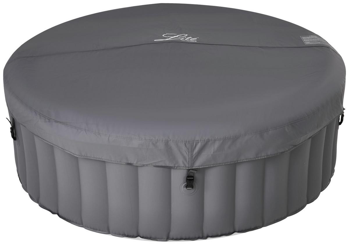 Whirlpool Oslo Grau Ø ca. 180cm - Grau, KONVENTIONELL, Kunststoff (180/70cm)