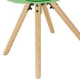 Stuhl in Grün/eichefarben - Eichefarben/Grün, MODERN, Holz/Kunststoff (47/81,5/56cm) - MÖMAX modern living