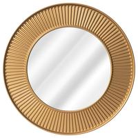 Zidno Ogledalo Venus - zlatne boje, Moderno, staklo/drvni materijal (80/80/2cm) - Modern Living