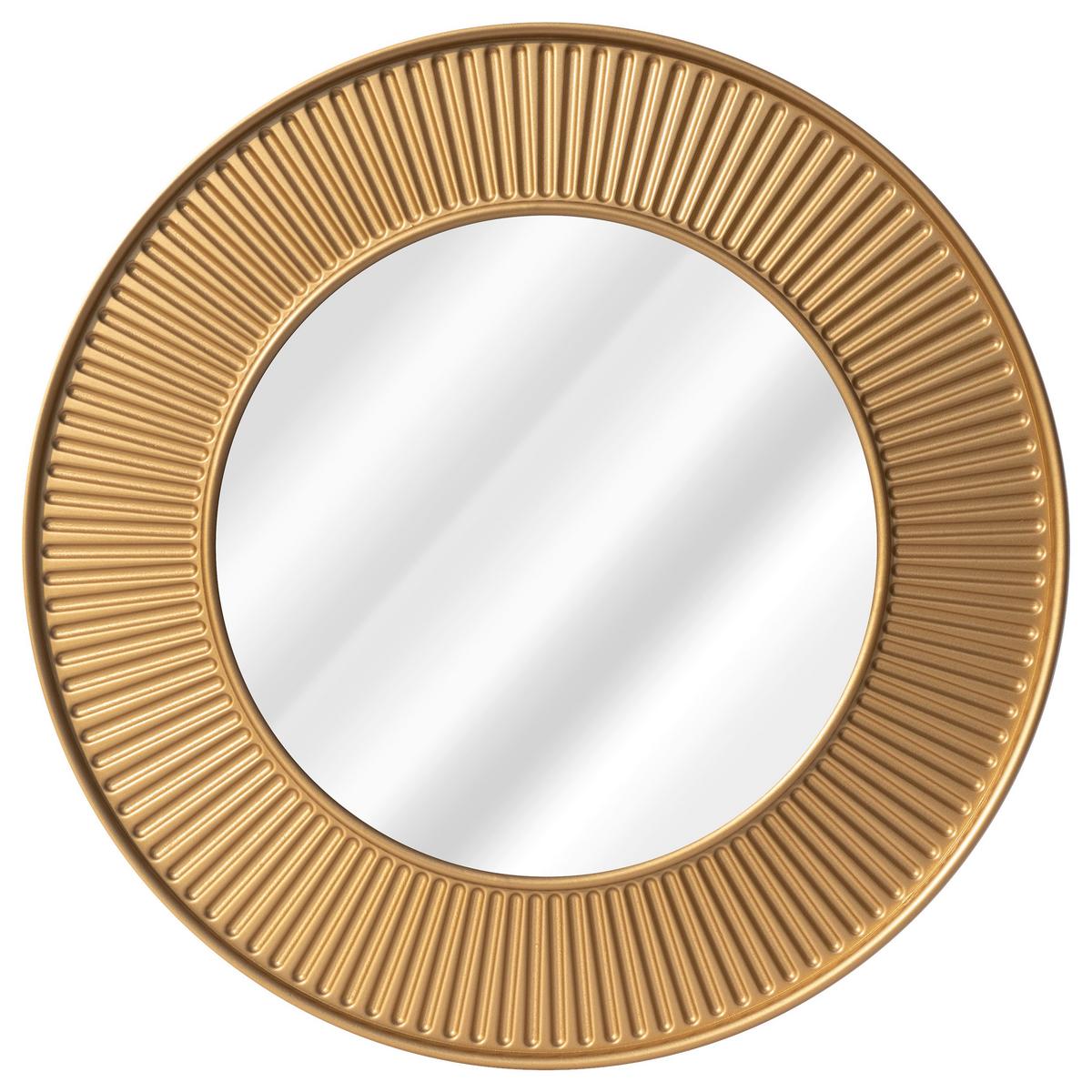 Zidno Ogledalo Venus - zlatne boje, Moderno, staklo/drvni materijal (80/80/2cm) - Modern Living