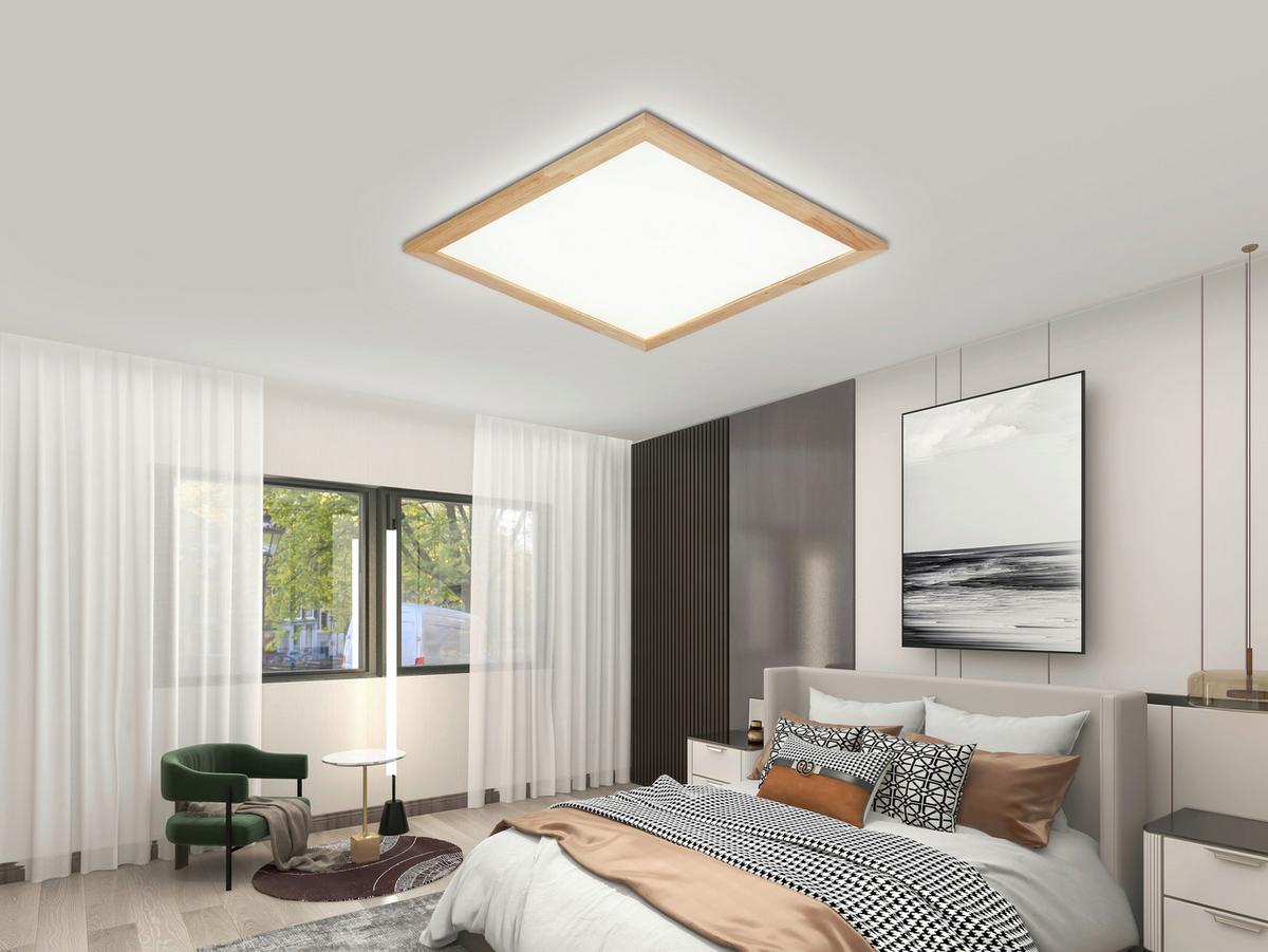 LAMPA SUFITOWA LED COURTNEY - kolor naturalny/biały, Modern, tworzywo sztuczne/metal (60/4,5/60cm) - Bessagi Home