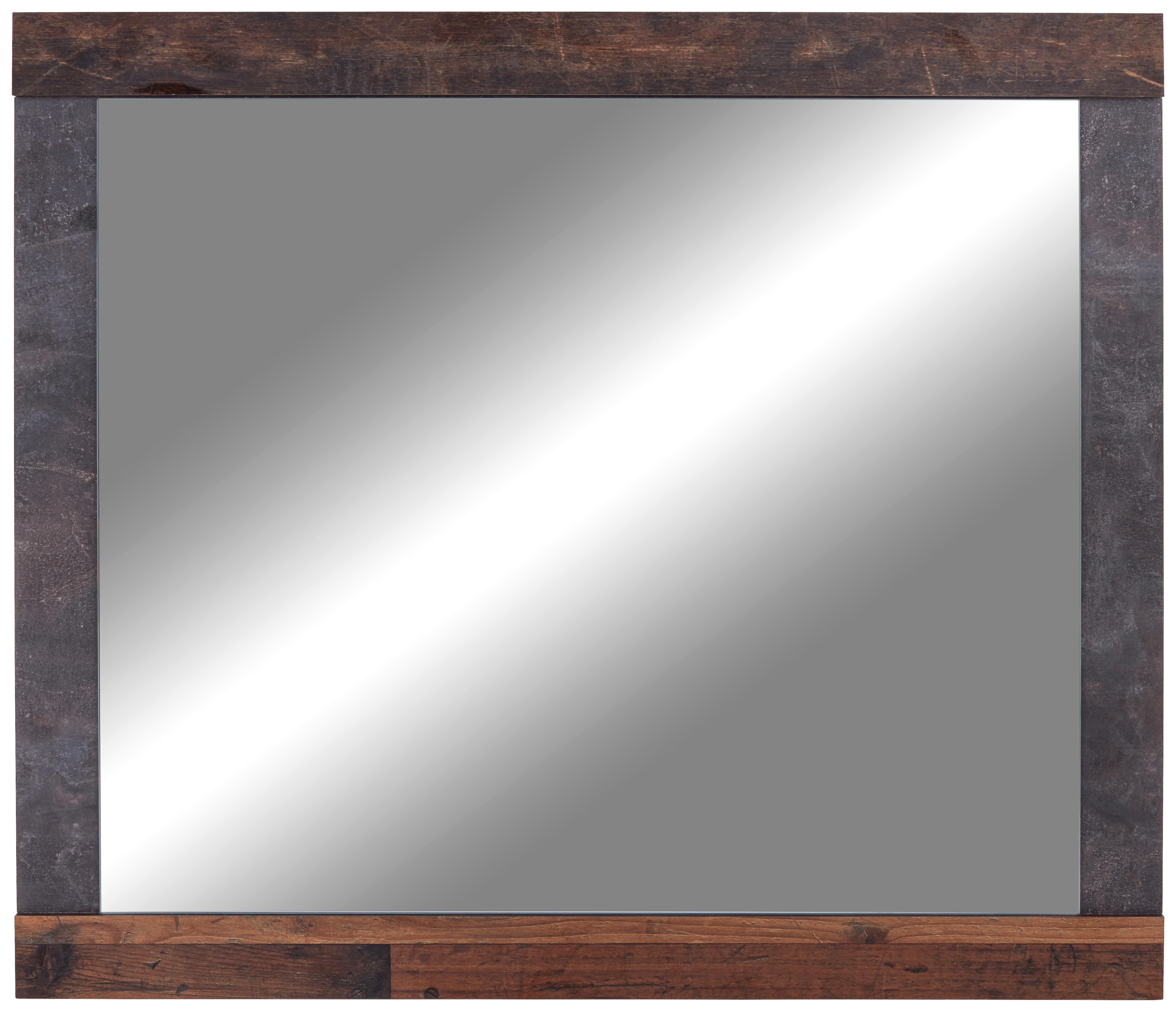 Ogledalo Ontario - siva/boje hrasta, Trend, staklo/drvni materijal (96/82/2,5cm) - Zandiara