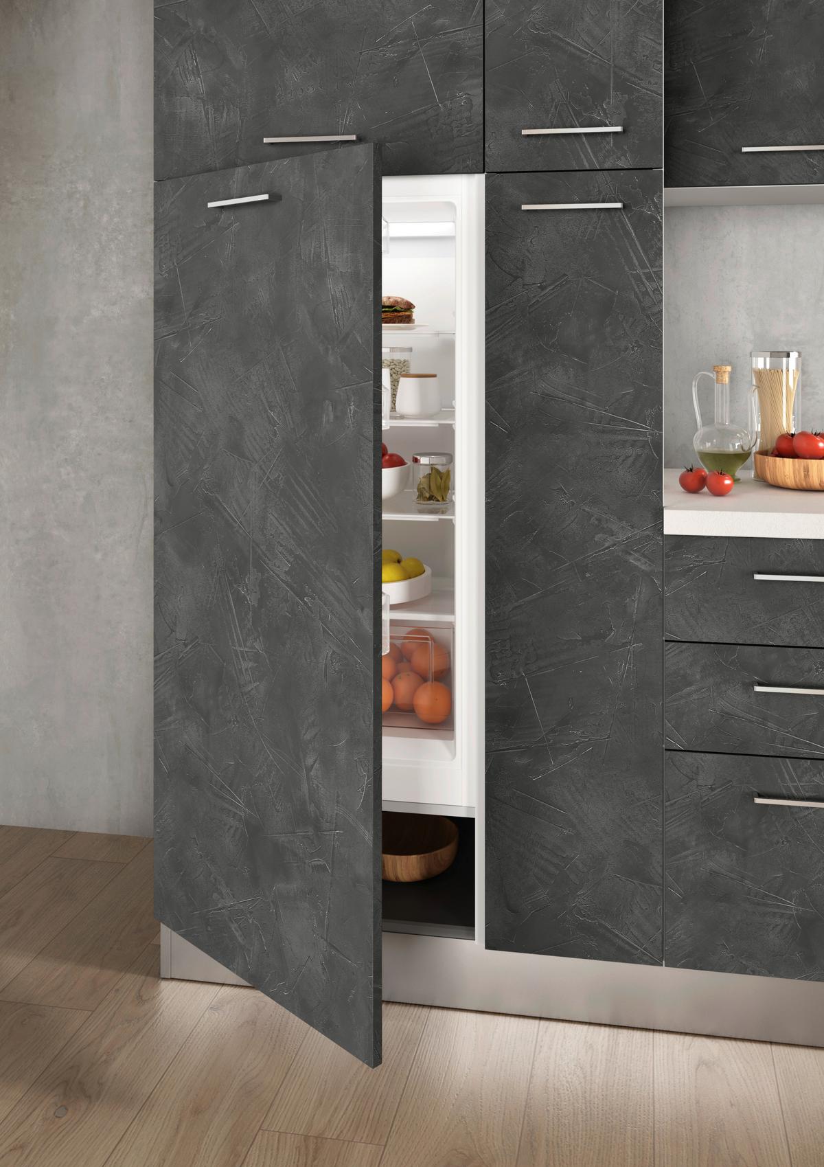 Küchenblock Afrodite 300 m. Geräten Dunkelgrau - Dunkelgrau/Alufarben, LIFESTYLE, Holzwerkstoff/Kunststoff (300cm) - MID.YOU