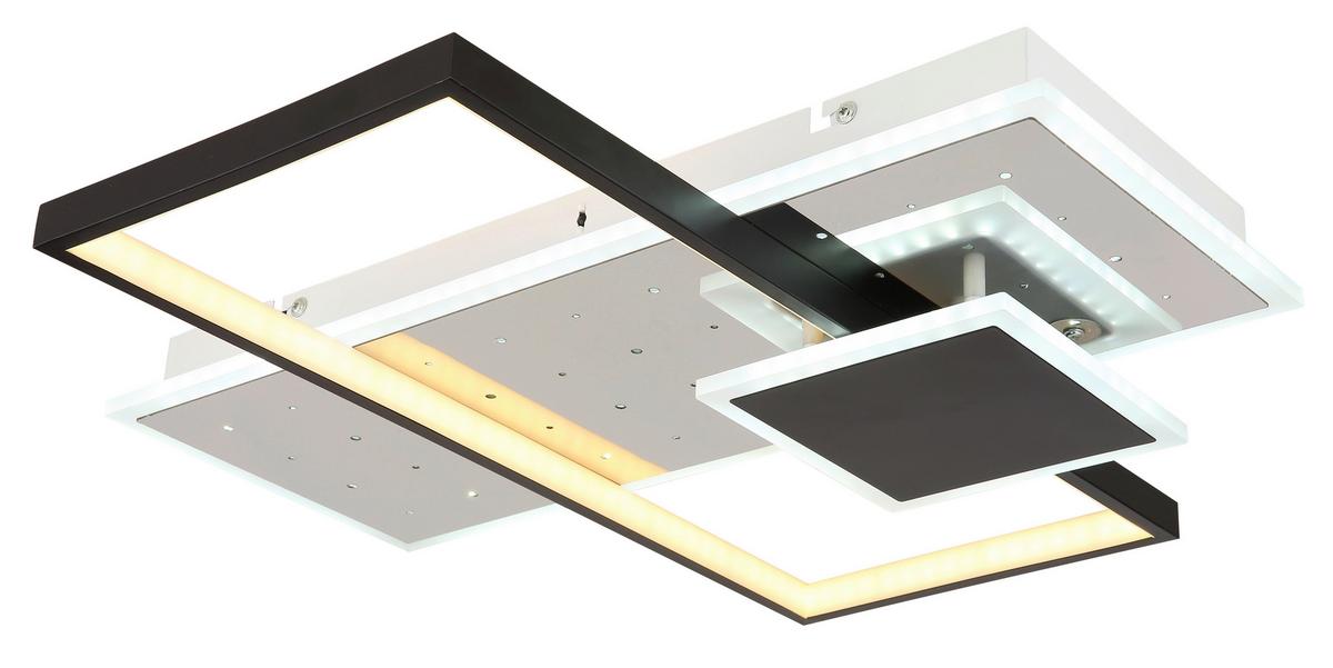 LED-DECKENLEUCHTE 67146 - Weiss/Opal, Design, Kunststoff/Metall (50/50/7,2cm) - Globo