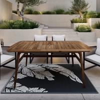 Vrtna Miza Nicola, Barva Oreha, 160-200x90 - barva oreha, Moderno, les (160-200/100/76cm) - Bessagi Garden