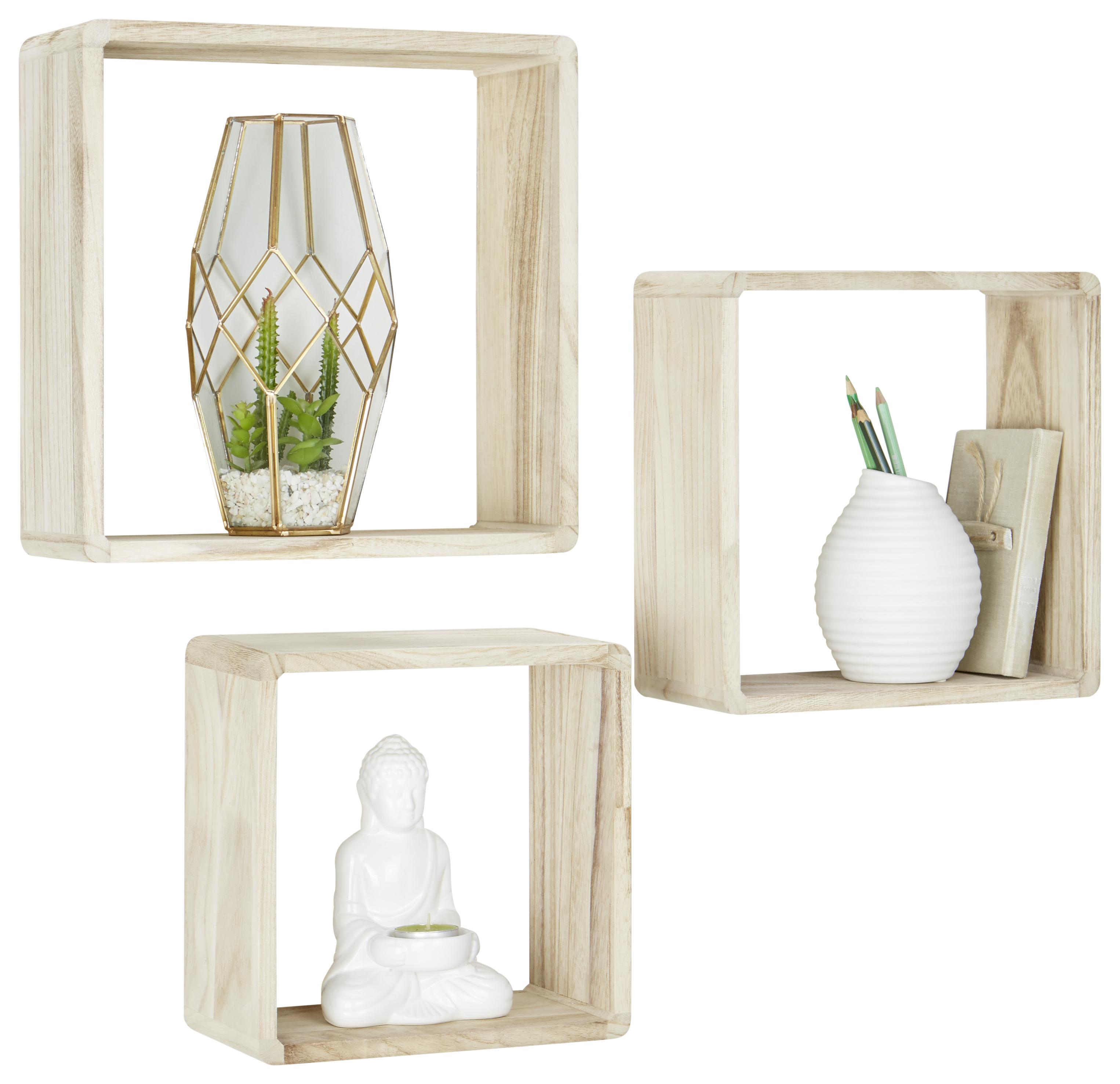 Set Stenskih Regalov Toby - naravna, Moderno, les - Based