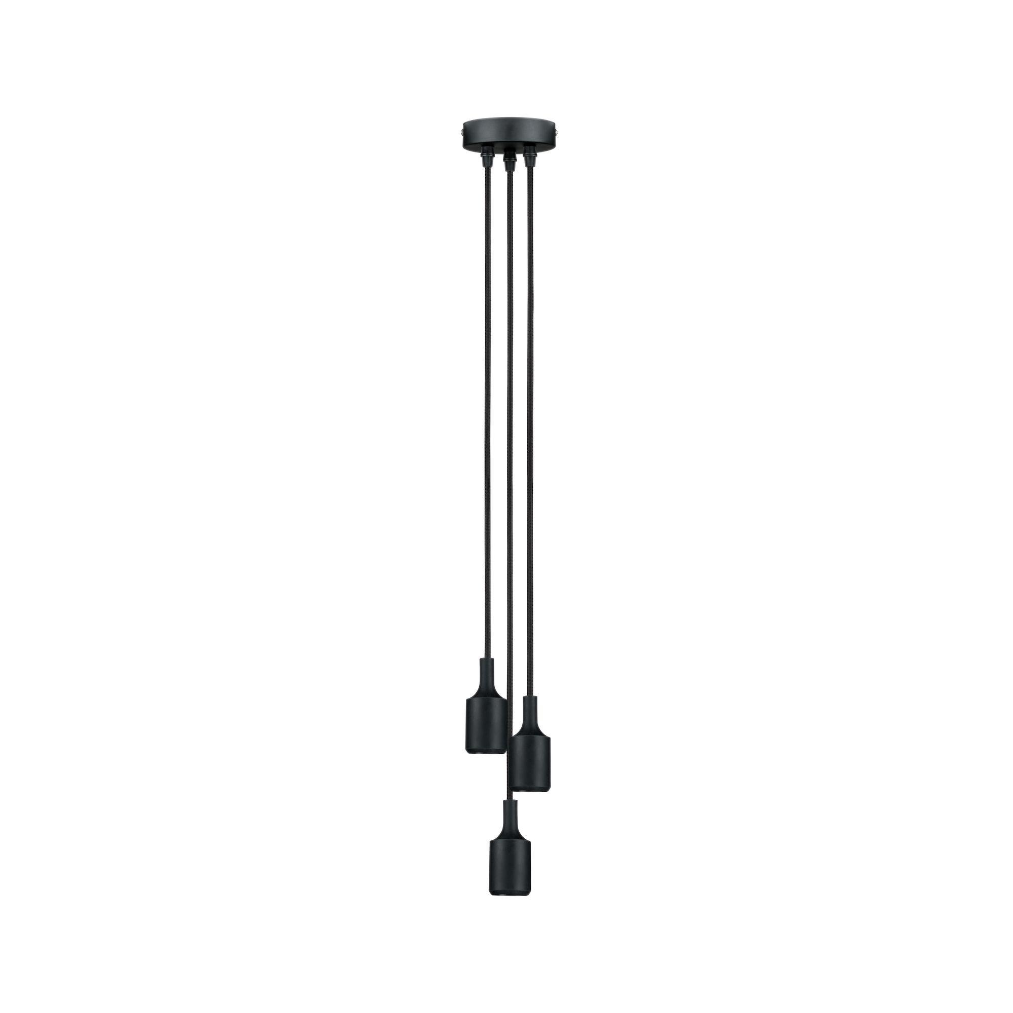 Hängeleuchte Ketil in Schwarz max. 60 Watt - Schwarz, Design, Kunststoff/Metall (10,0/200,0cm) - Paulmann