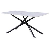 Jedilna Miza Mailand 140, Keramika - črna/bela, Moderno, kovina/keramika (140/75/90cm)
