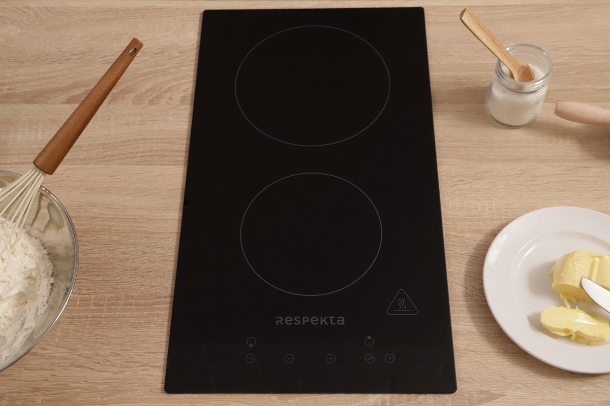 Kuhalna Plošča Bennet - črna, Trend, steklo (29/5/52cm) - Respekta