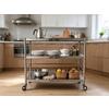 SERVERINGSVAGN SANDRO -EXKLUSIV- - silver/svart, Klassisk, metall/plast (95/88/55cm) - Mömax