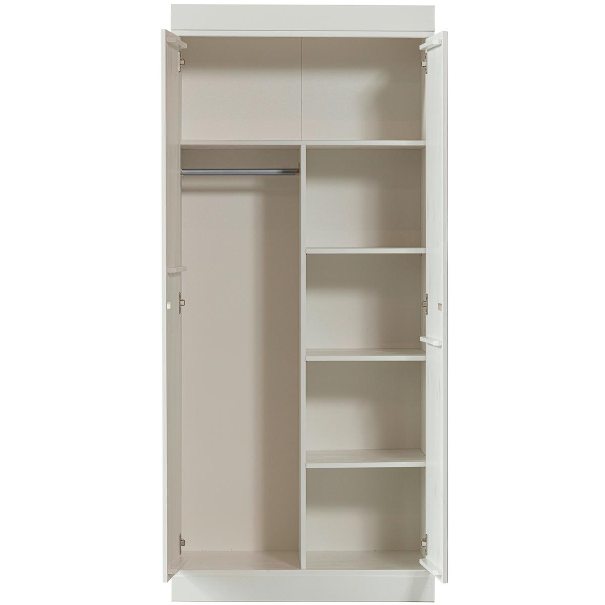 Drehtürenschrank Connect Weiß - Weiß, Design, Holz/Holzwerkstoff (77/175/56cm) - Livetastic