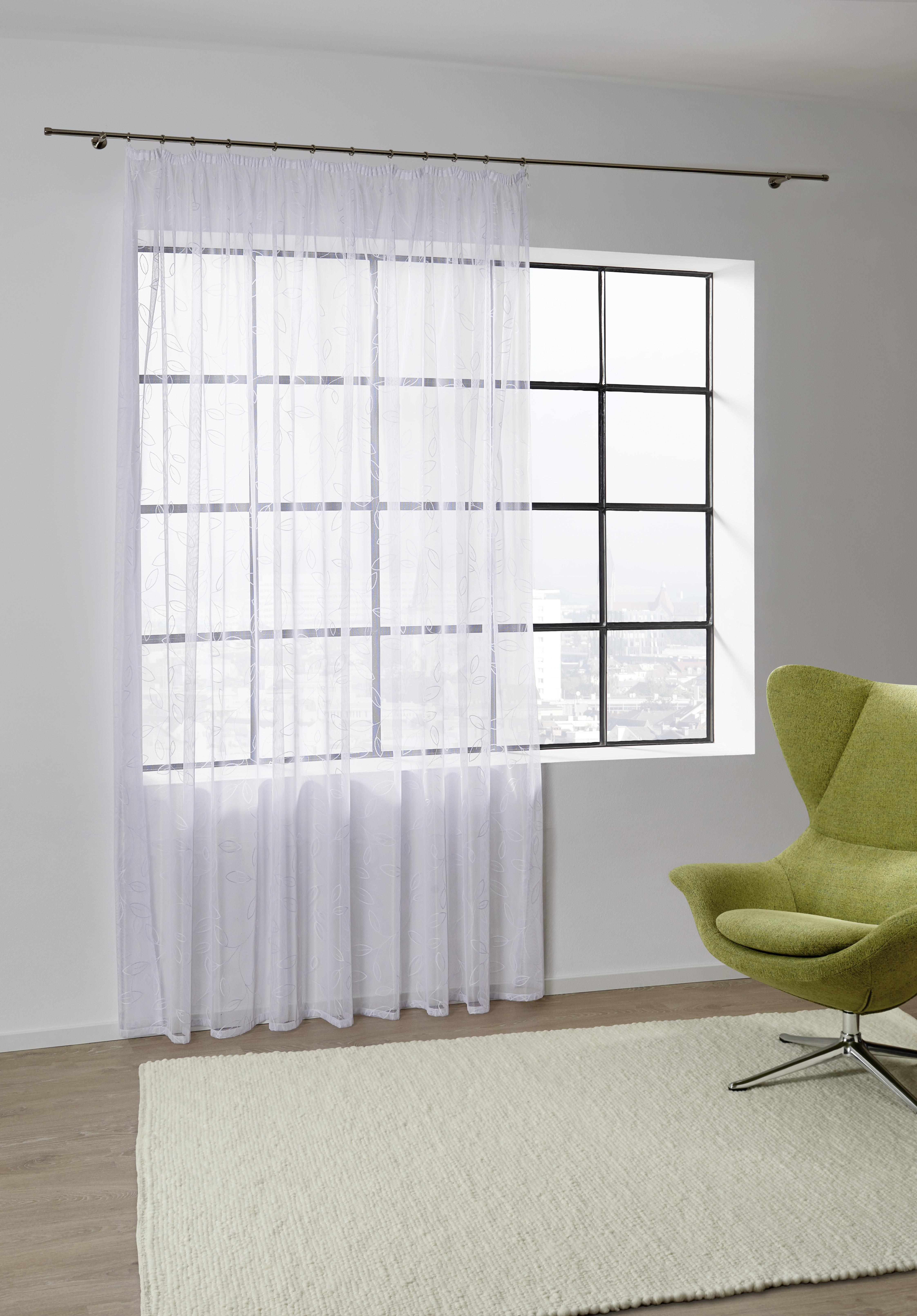 GOTOVA ZAVJESA FLOWER STORE 3 - bijela, Konvencionalno, tekstil (300/245cm) - Modern Living