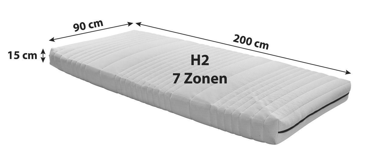 Madrac Od Komforne Pjene Flex H2 - bijela, Moderno, tekstil (90/200cm) - Primatex