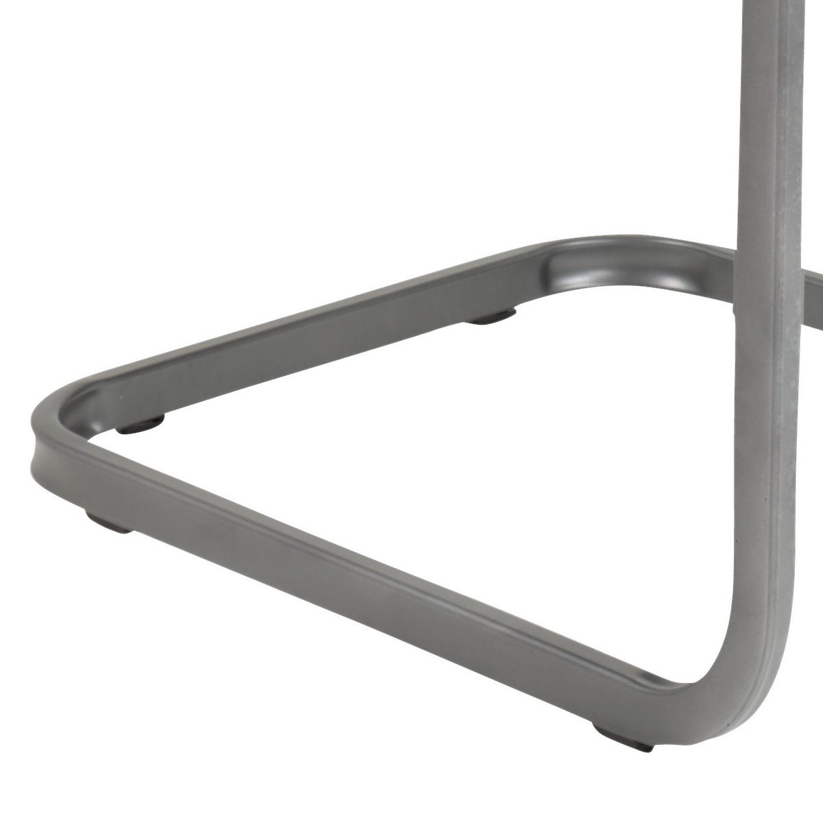 Schwingstuhl Amber Grau 2er-Set - Anthrazit/Grau, MODERN, Textil/Metall (43/98/56cm) - MID.YOU