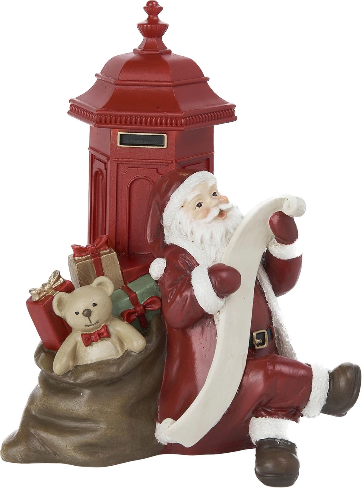 FIGURKA ŚWIĄTECZNA AM1123012 - czerwony/biały, Lifestyle, tworzywo sztuczne (16,1/20,5/14cm) - X-Mas