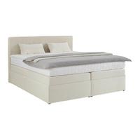 Boxspringbett Rossa in Beige ca. 180x200cm - Beige/Schwarz, Konventionell, Holzwerkstoff/Kunststoff (180/200cm) - Mömax