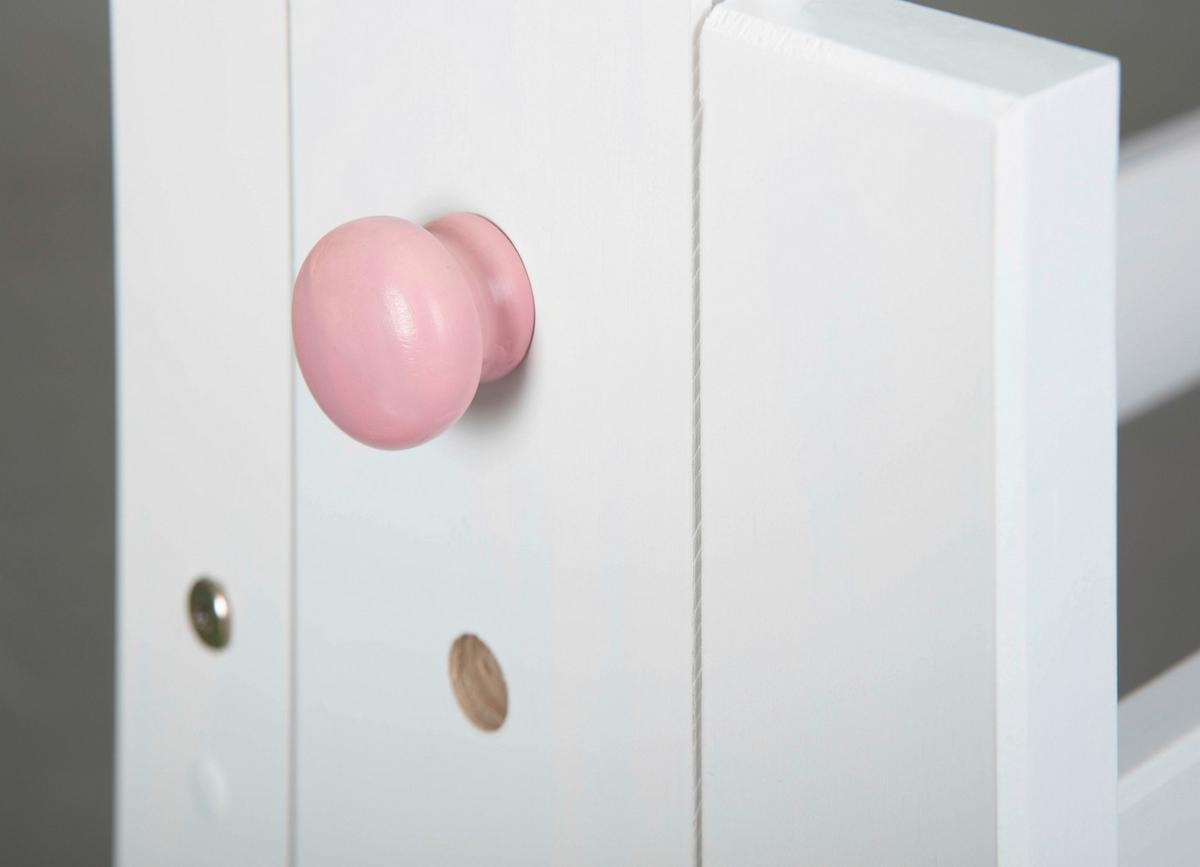 Jugendschreibtisch Baru Weiß/Rosa/Blau - Blau/Rosa, Basics, Holz/Holzwerkstoff (109/55/63-96cm) - MID.YOU