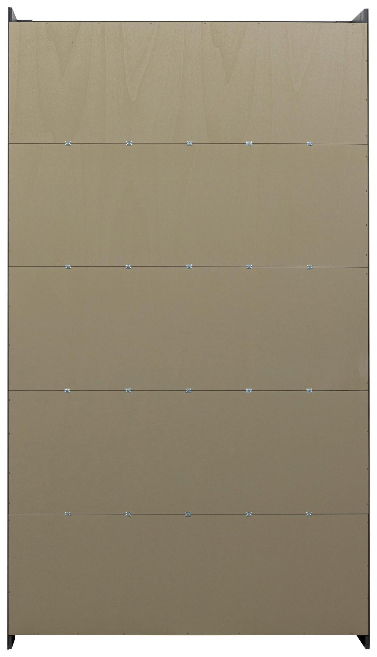 Mehrzweckschrank Gunnar Schwarz B: 120 cm - Schwarz, Design, Holz (120/217/48cm) - Livetastic