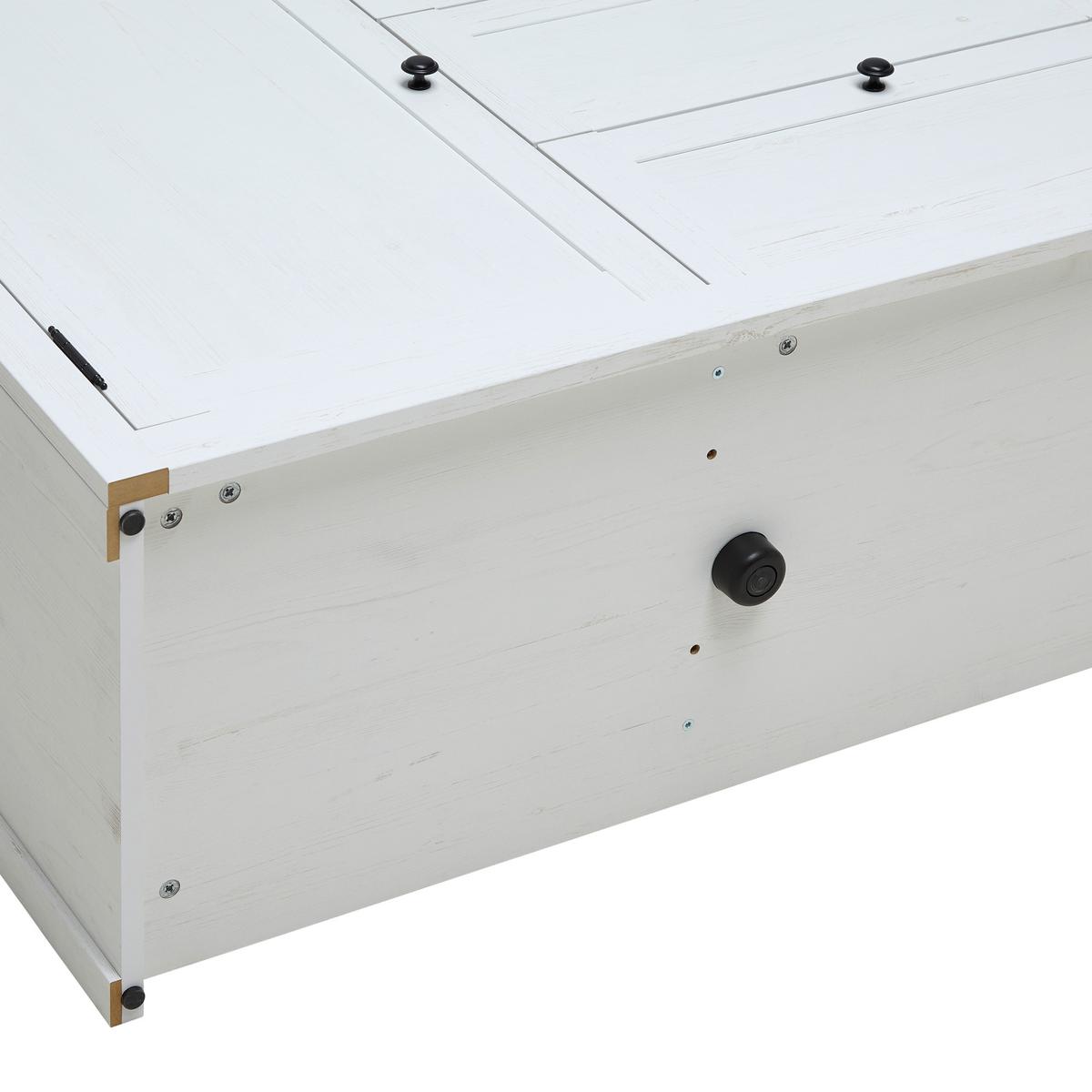 Buffetaufsatz Korsika Eichefarben/Weiß - Eichefarben/Schwarz, ROMANTIK / LANDHAUS, Glas/Holzwerkstoff (150/110/37cm) - Mömax