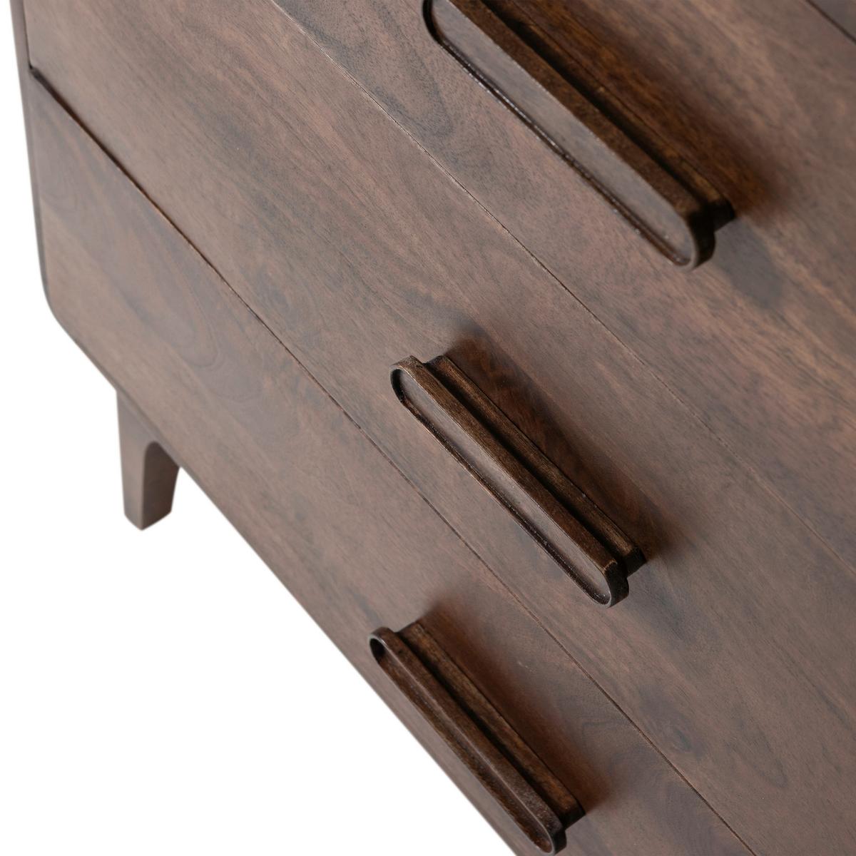 Kommode Liya Mangoholz - Dunkelbraun, Design, Holz (90/90/50cm) - Livetastic