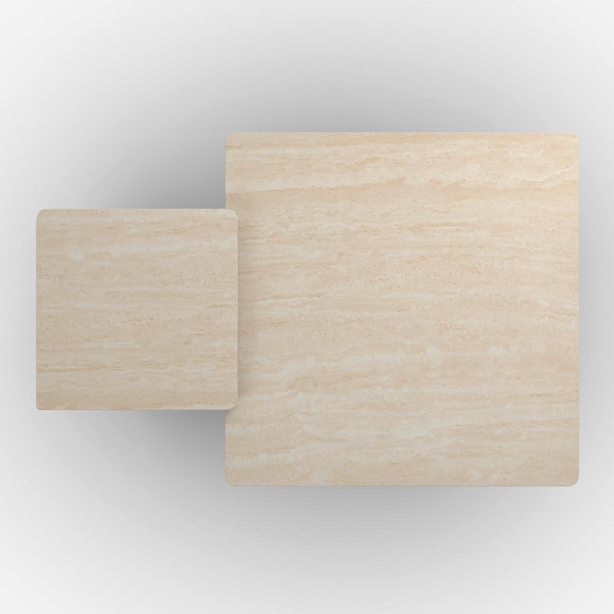 Couchtisch Lucca 2er Set Creme - Creme, MODERN, Holzwerkstoff/Stein - Bessagi Home