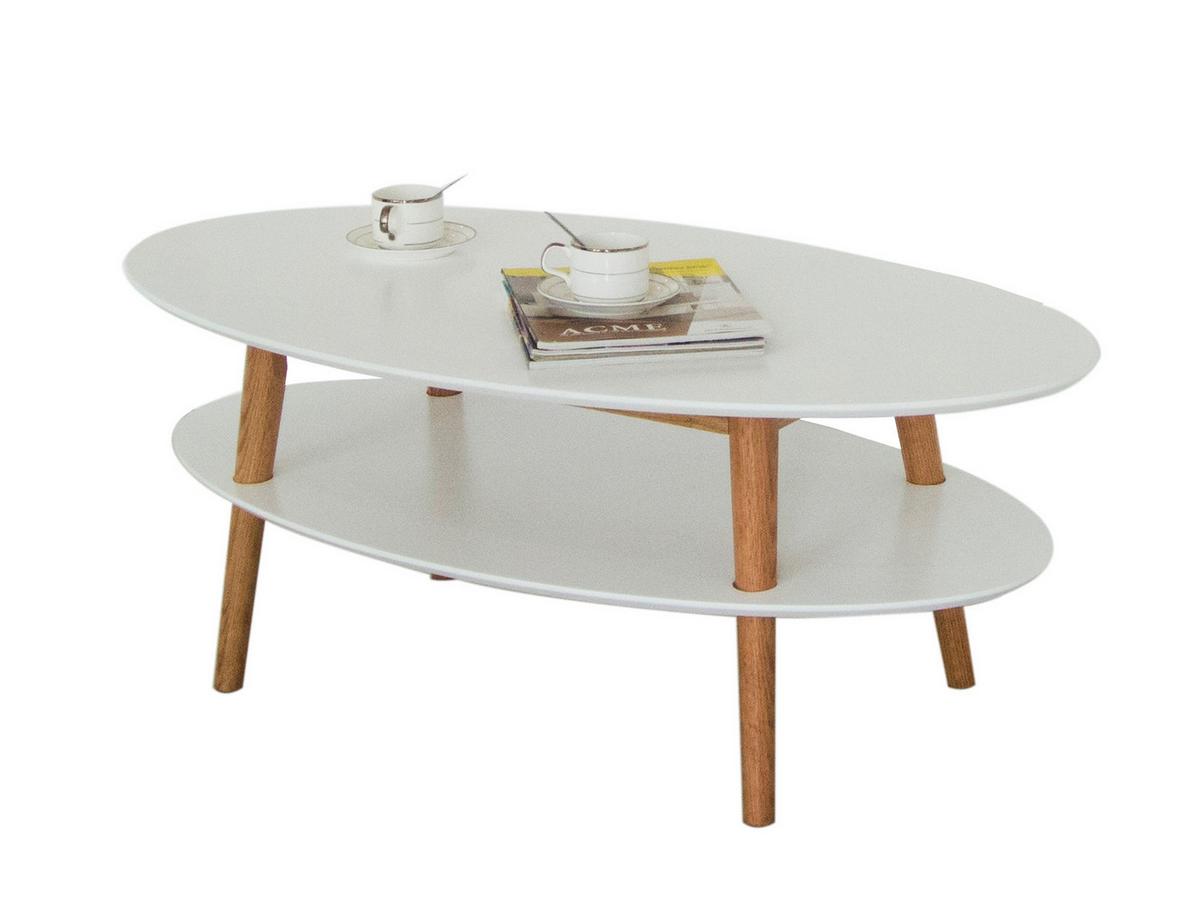 STOLIK KAWOWY LINDHOLM -EXKLUSIV- - kolor dębowy/kolor naturalny, Modern, materiał drewnopochodny/drewno (110/60/42cm) - home24