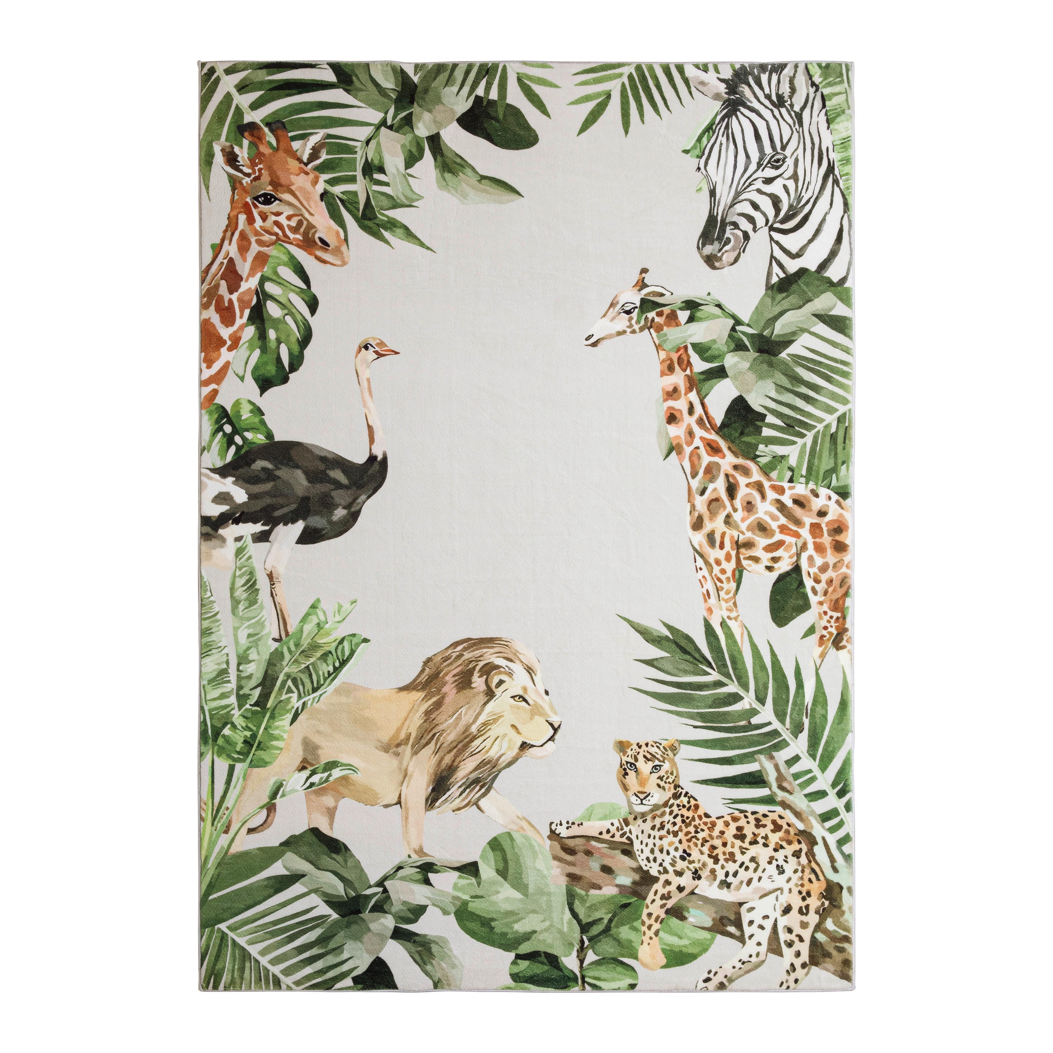 KINDERMAT TIERWELT - Meerkleurig, Textiel (120/170cm) - Mömax