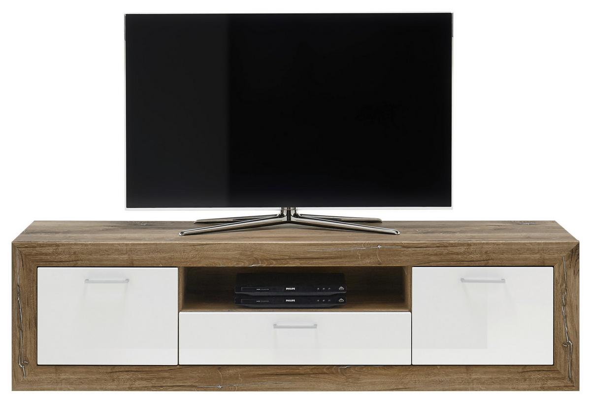 Tv Komoda Neapel - tamno smeđa/srebrne boje, Konvencionalno, drvni materijal/plastika (180/50/46cm) - Mömax